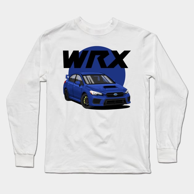 wrx blue t-shirt Long Sleeve T-Shirt by masjestudio